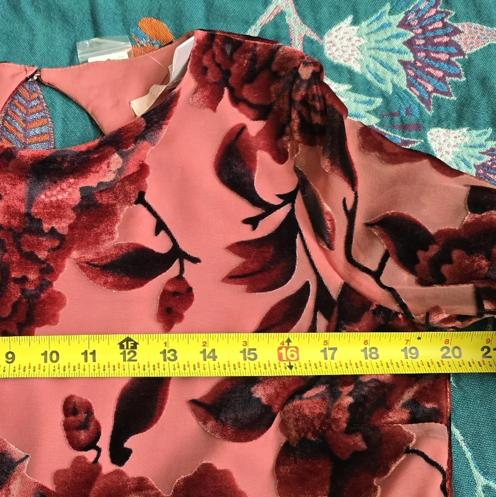 Floral Velvet Dress in Pink Combo - Picture 4 of 11